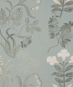 Liberty Fabrics New Botanical Stripe Wallpaper, Pewter
