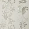 Liberty Fabrics New Botanical Stripe Wallpaper, Pewter White
