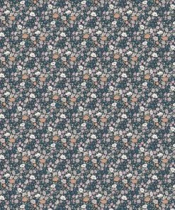 Liberty Fabrics Poppy Meadowfield Wallpaper In Pewter Blue