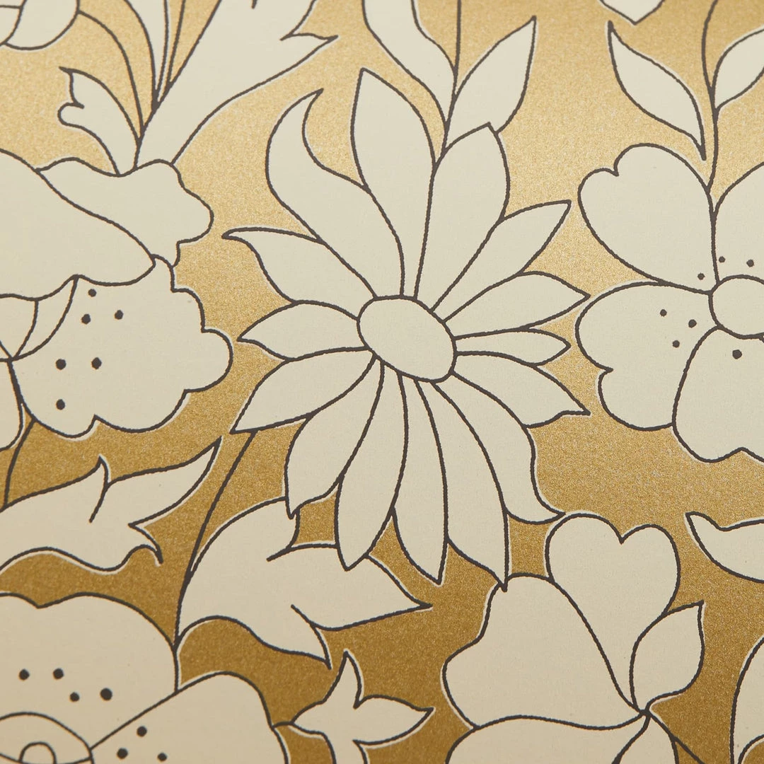 Liberty Fabrics Poppy Meadow Wallpaper In Pewter Gold New 4 Liberty Fabrics Poppy Meadow Wallpaper In Pewter Gold New