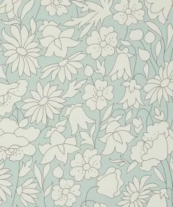Liberty Fabrics Poppy Meadow Wallpaper In Salvia New