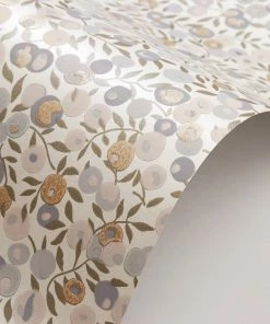 Liberty Fabrics Wiltshire Blossom Wallpaper In Pewter Gold