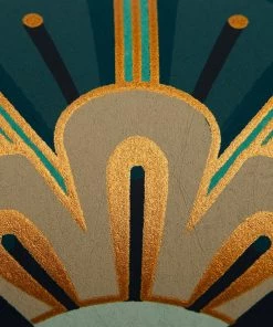 Liberty Fabrics Deco Scallop Wallpaper In Jade New