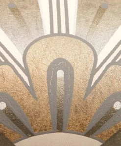 Liberty Fabrics Deco Scallop Wallpaper In Pewter White