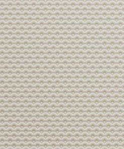 Liberty Fabrics Deco Scallop Wallpaper In Pewter White