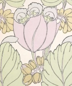 Liberty Fabrics New Regency Tulip Wallpaper In Lichen