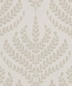 Liberty Fabrics Paisley Fern Wallpaper In Pewter White New