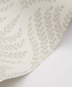 Liberty Fabrics Paisley Fern Wallpaper In Pewter White New