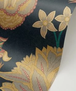 Liberty Fabrics New Palampore Trail Wallpaper In Pewter Blue