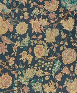 Liberty Fabrics New Palampore Trail Wallpaper In Pewter Blue