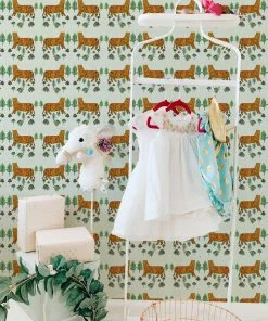 Annika Reed Studio Tiger Tiger Wallpaper - Serpentine New