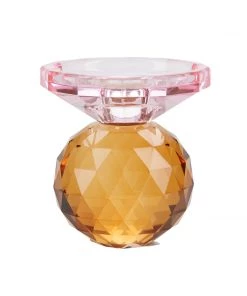 Miss Etoile Crystal Candle Holder Amber Rose Bohemian Dream