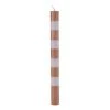 Cozy Living Candy Striped Dinner Candles - Ocher & Rose 1 Cozy Living Candy Striped Dinner Candles - Ocher & Rose