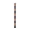 Cozy Living Candy Striped Dinner Candles - Brown , Grey Les Jardins Royaux