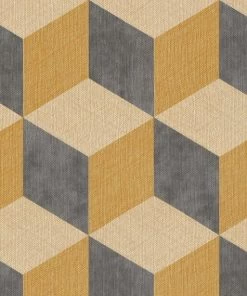 BN Building Blocks Wallpaper Mustard