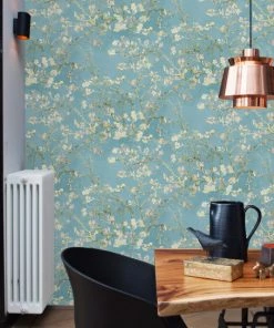 BN Les Jardins Royaux Van Gogh Wallpaper - Almond Blossom Mustard Yellow