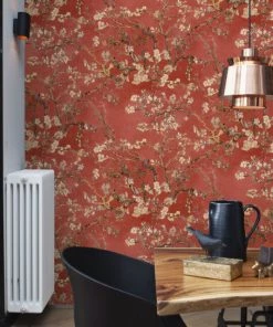 BN Van Gogh Wallpaper - Almond Blossom Coral
