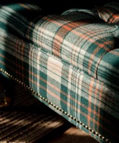 Mind The Gap New Woodstock Fabrics, Monterey Plaid Green Woven