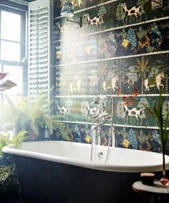 Mind The Gap New Woodstock Collection, Carnaval Green Wallpaper