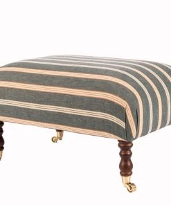 Mind The Gap New Hudson Upholstered Stool Oregon Stripes