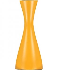 British Colour Standard Wooden Candle Holder Medium - Saffron Yellow New