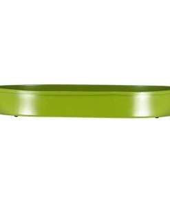 British Colour Standard New Oval Metal Candle Platter - Olive