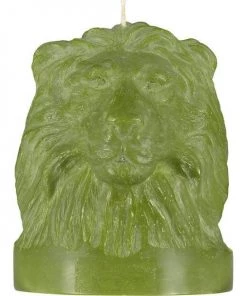 British Colour Standard New Lion Head Candle - Olive