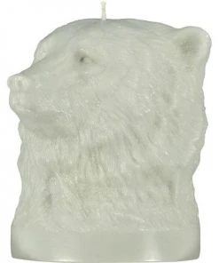 British Colour Standard Bear Head Candle - Willow