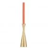 British Colour Standard Wooden Candle Holder Tall - Old Gold