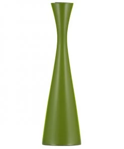 British Colour Standard New Wooden Candle Holder Tall - Olive Green