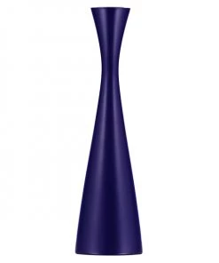 British Colour Standard New Wooden Candle Holder Tall - Derby Blue