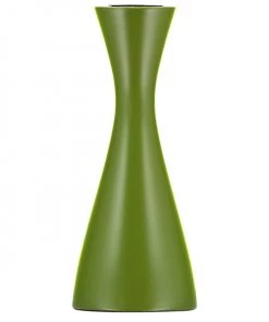 British Colour Standard New Wooden Candle Holder Medium - Olive Green