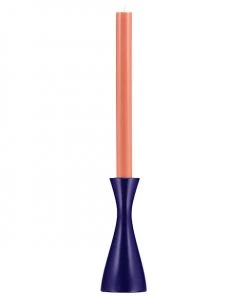 British Colour Standard Wooden Candle Holder Medium - Derby Blue