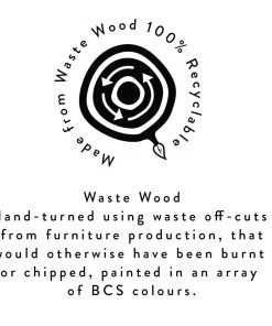 British Colour Standard Wooden Candle Holder Medium - Old Gold