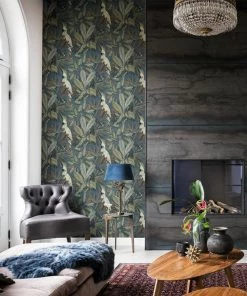 BN Panthera Cockatoo Print Wallpaper - Teal 15 BN Panthera Cockatoo Print Wallpaper - Teal