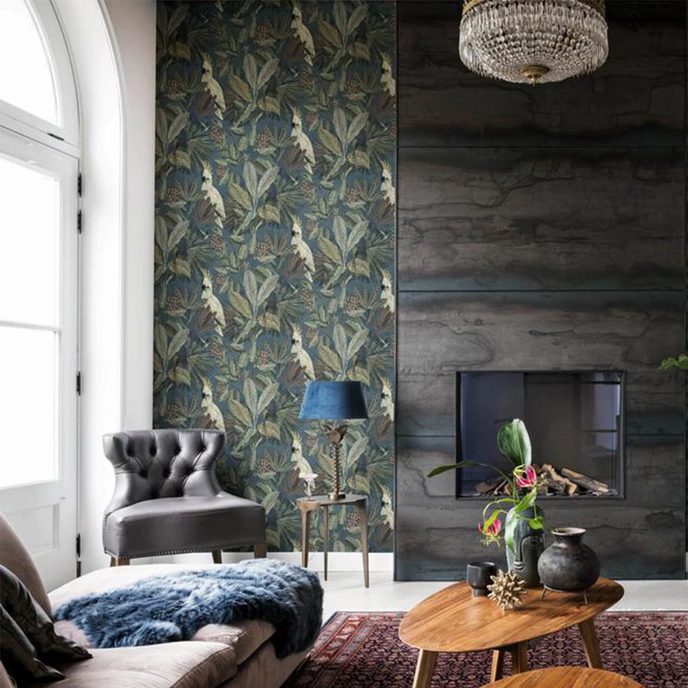 BN Panthera Cockatoo Print Wallpaper - Teal 8 BN Panthera Cockatoo Print Wallpaper - Teal