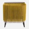Ibride Baby Alpaga Fringed Bedside Table Chic Gold Bohemian Dream
