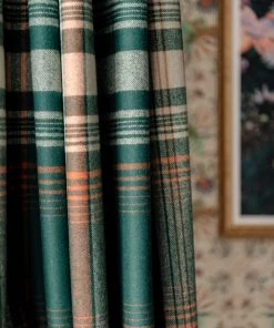 Mind The Gap New Woodstock Fabrics, Monterey Plaid Green Woven