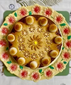 Rice By Rice New Ceramic Floral Dinner Plate - Cream