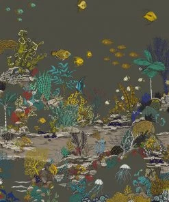 Josephine Munsey Underwater Jungle Wallpaper In Graphite 16 Josephine Munsey Underwater Jungle Wallpaper In Graphite