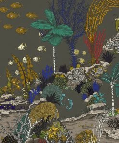 Josephine Munsey Underwater Jungle Wallpaper In Graphite 17 Josephine Munsey Underwater Jungle Wallpaper In Graphite