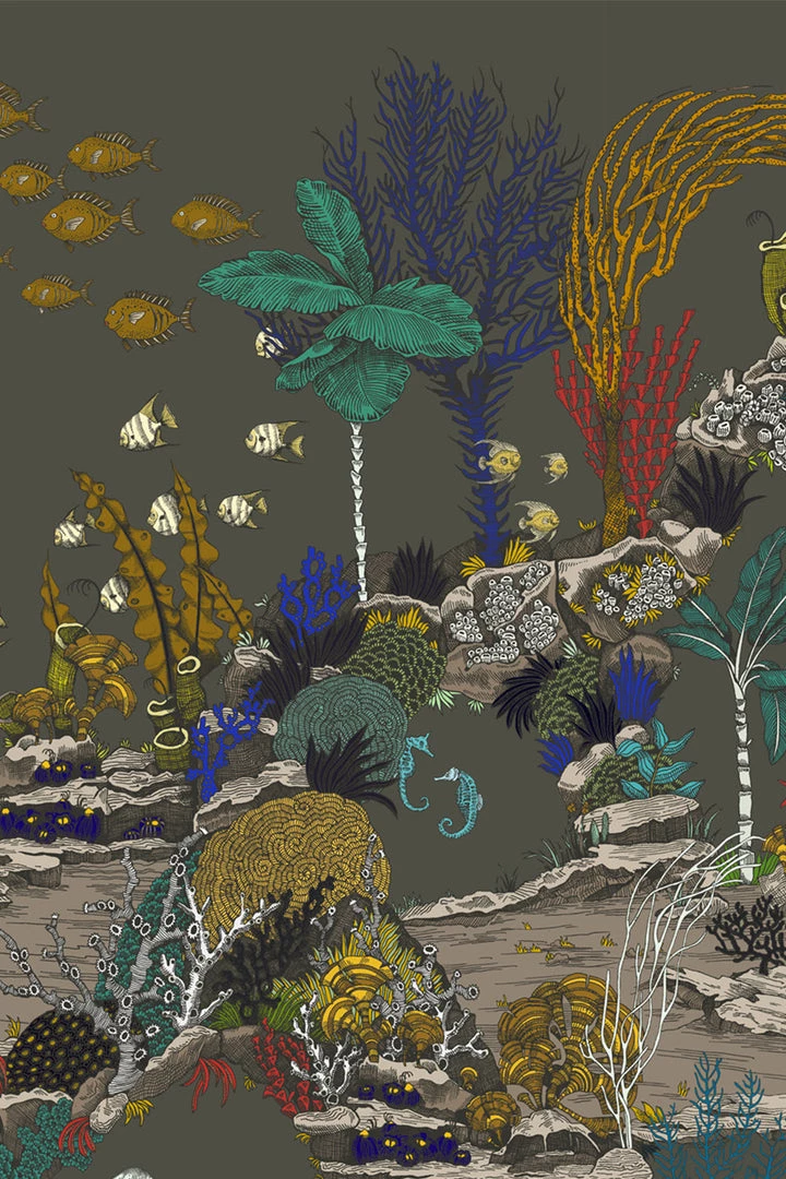 Josephine Munsey Underwater Jungle Wallpaper In Graphite 6 Josephine Munsey Underwater Jungle Wallpaper In Graphite