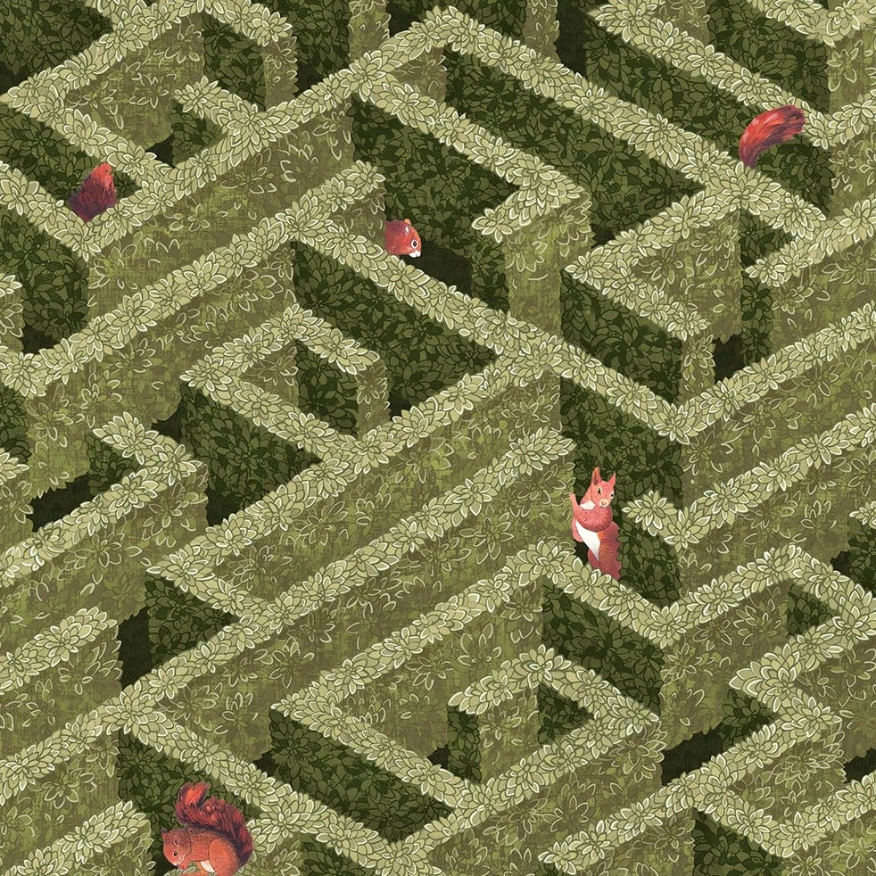 Josephine Munsey Les Jardins Royaux Labyrinth With Squirrel Wallpaper 3 Josephine Munsey Les Jardins Royaux Labyrinth With Squirrel Wallpaper