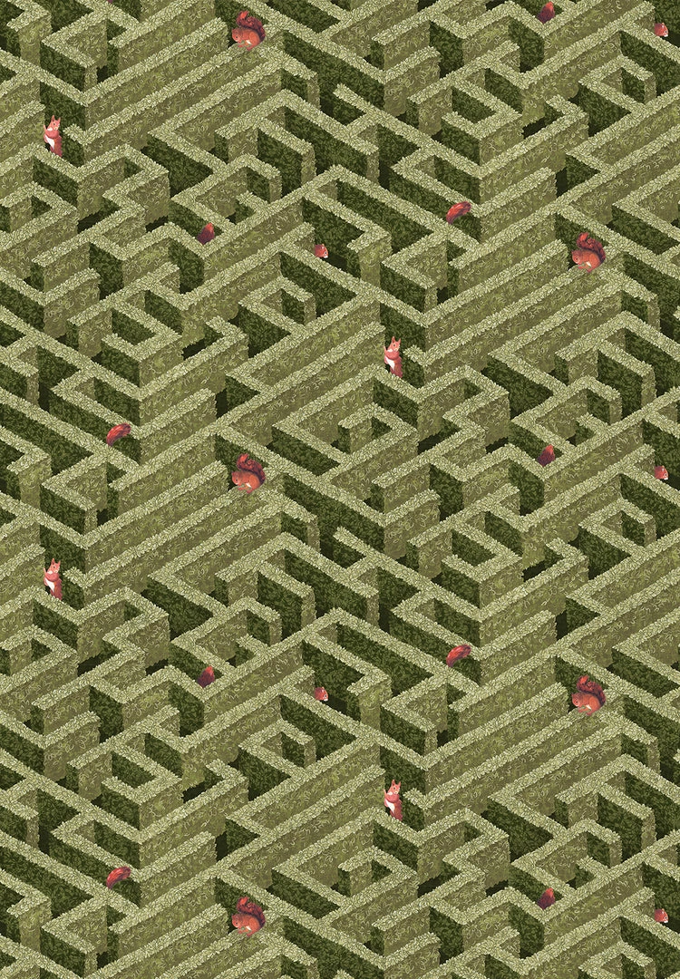 Josephine Munsey Les Jardins Royaux Labyrinth With Squirrel Wallpaper 5 Josephine Munsey Les Jardins Royaux Labyrinth With Squirrel Wallpaper