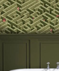 Josephine Munsey Les Jardins Royaux Labyrinth With Squirrel Wallpaper