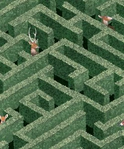 Josephine Munsey Labyrinth With Deer Wallpaper