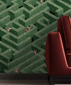 Josephine Munsey Labyrinth With Deer Wallpaper
