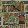 Josephine Munsey Rose & Thorn Peacock Arches Wallpaper Terracotta 1 Josephine Munsey Rose & Thorn Peacock Arches Wallpaper Terracotta