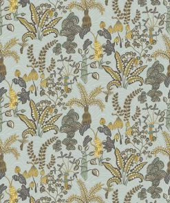 Josephine Munsey Woodland Floor Wallpaper Celadon And Lemon Wallpaper & Paint