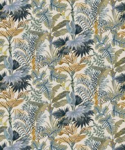 Josephine Munsey Palm Grove Wallpaper Ecru And Blue